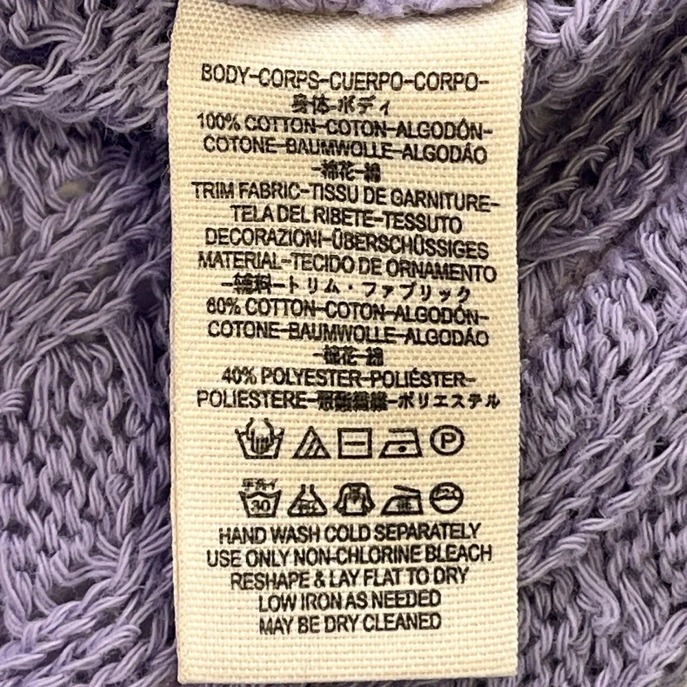 We the Free People Thiens Hacci Sweater Womens S Periwinkle‎ Knit Baggy Slouch